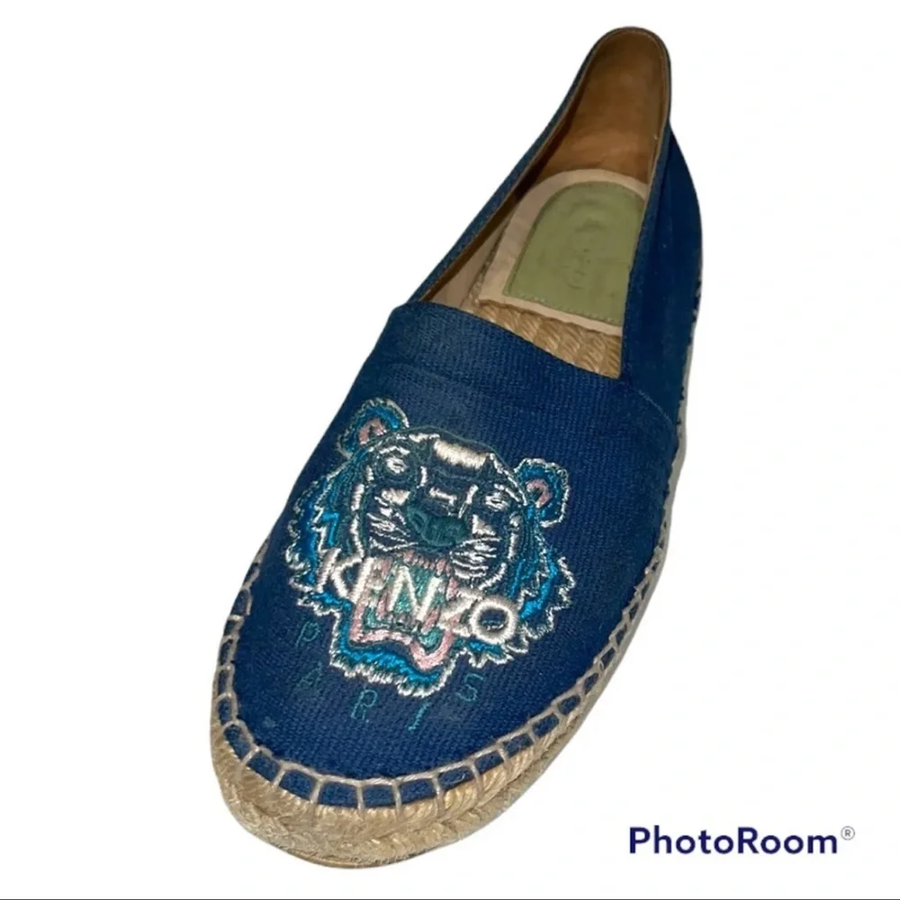 Kenzo Paris Navy Canvas Espadrille